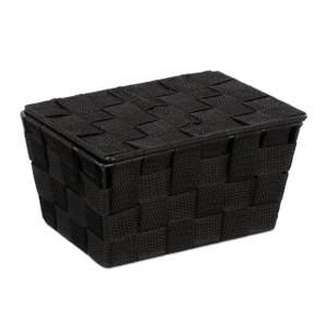 Panier de rangement avec couvercle Noir