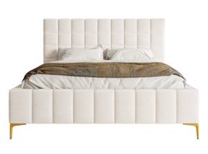 Bett mit Polsterrahmen SZEJLO Cremeweiß - Breite: 160 cm