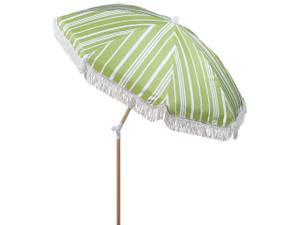 Parasol droit MONDELLO Vert - Chêne clair - Blanc