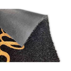 Kokosmatte COCO GLITTER Hello Schwarz - Textil - 40 x 2 x 60 cm