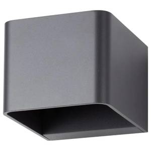 Wandleuchte A-310602 Grau - Glas - Metall - 11 x 9 x 13 cm