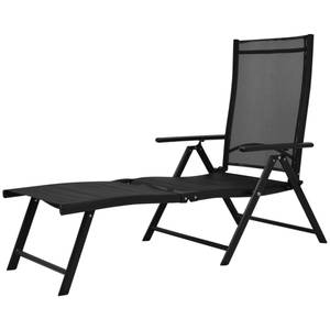 Chaise longue 41741 Noir - Métal - 64 x 96 x 178 cm