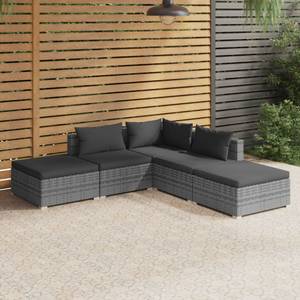 Garten-Lounge-Set (5-teilig) 3013632-3 Anthrazit - Grau