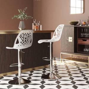 Tabouret de bar Ornament blanc Blanc