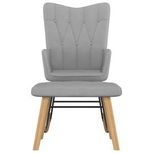 Chaise à bascule avec tabouret 3010050-2 Gris lumineux