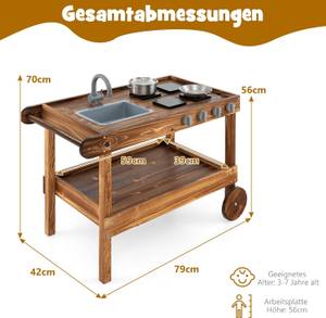 Spielküche FK569955ZMDE Braun - Holzwerkstoff - 42 x 70 x 79 cm