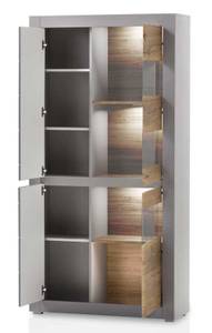 Vitrine CASABLANCA Grau - Holzwerkstoff - 100 x 198 x 35 cm