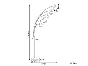 Stehlampen ANBESA Schwarz - Gold - Metall - 110 x 210 x 35 cm