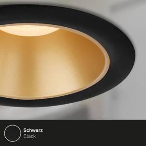 LED Einbauleuchten-Set,schwarz-gold, 3x Schwarz