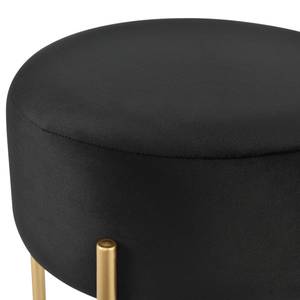 Tabouret Rembourré Kungälv Rond Noir - Métal - 35 x 44 x 35 cm