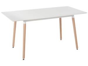 Table de salle à manger MIRABEL Marron - Blanc - Bois manufacturé - 80 x 75 x 120 cm