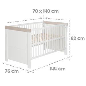 Set de chambre bébé Lucy 2 pcs Blanc - Bois manufacturé