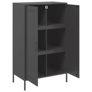 Highboard DE9152 Schwarz - Metall - 39 x 113 x 68 cm