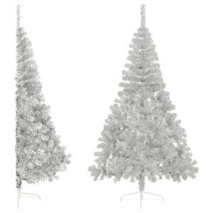 Künstlicher Halb-Weihnachtsbaum Silber - 120 x 210 x 120 cm