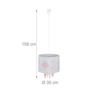 Lampe à suspension motif ballerine Rose foncé - Blanc - Jaune - Matière plastique - 35 x 158 x 35 cm