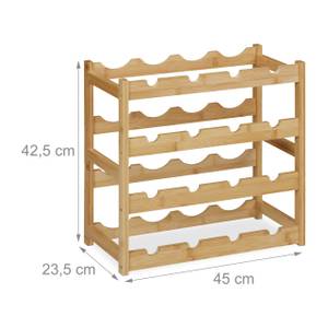 Weinregal für 16 Flaschen Braun - Bambus - 45 x 43 x 24 cm