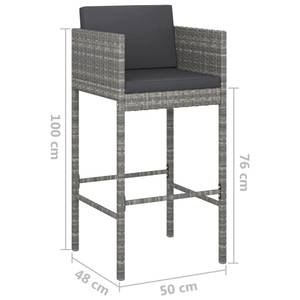 Garten-Bar-Set (5-teilig) 3012235 Grau