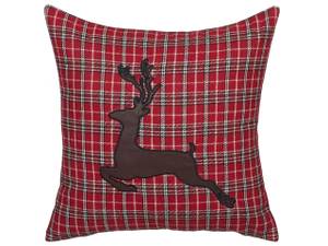 Coussin décoratif COMET Noir - Rouge - Textile - 45 x 12 x 45 cm