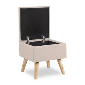 Hocker mit Stauraum Beige - Hellbraun