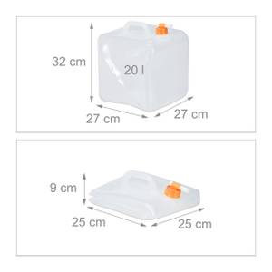 Faltbarer Wasserkanister im 4er Set 27 x 32 x 27 cm