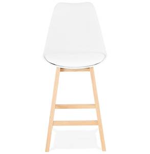 Tabouret De Bar CAMILA Blanc - Marron