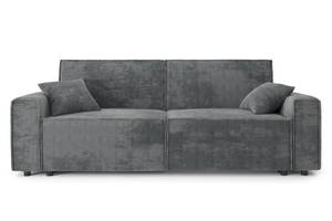 Canapé droit convertible MIRA Gris - 94 x 88 x 229 cm