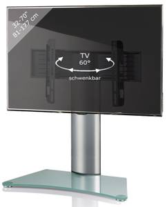 TV Möbel Windoxa Maxi Silber - Silber / Grau - Silbergrau - Durchscheinend