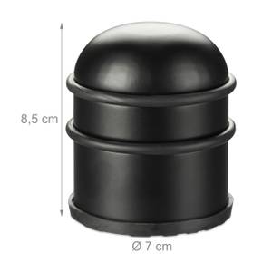 Butoir de porte en acier inoxydable rond Noir