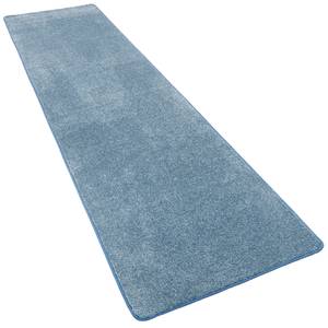 Hochflor Velours Läufer Teppich Luna Blau - 100 x 100 cm