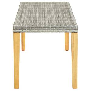 Banc de jardin 299539 Gris - Polyrotin - Bois/Imitation - 80 x 40 x 40 cm