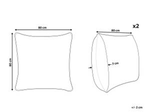 Kissen PELISTER 2-tlg 80 x 7 x 80 cm - Anzahl Teile im Set: 2