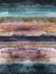 Fototapete Kunst Horizont Blau - Violett - Kunststoff - Textil - 212 x 280 x 1 cm