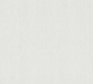 Gestreifte Vliestapete Überstreichbar Weiß - Kunststoff - Textil - 53 x 1005 x 1 cm