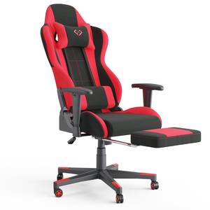 Chaise de gamer Alpha noir/rouge Rouge - Métal - 127 x 70 x 54 cm