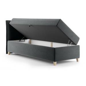 Boxspringbett Einzelbett Martines Mini Grau - Breite: 70 cm