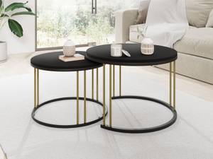 Couchtisch Rivan Gold 2er-Set Schwarz