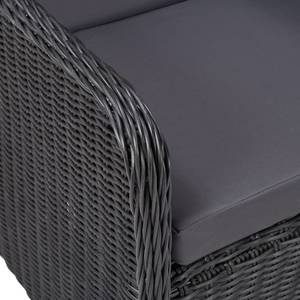 Chaise en rotin (lot de 2) 46550 Noir - Métal - Polyrotin - 64 x 90 x 65 cm
