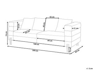 3-Sitzer Sofa GRANNA Braun - Hellbraun