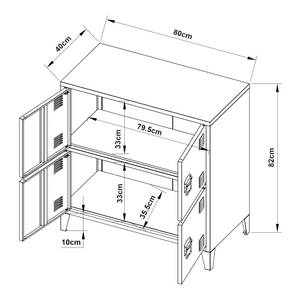 Armoire de bureau métallique Hamina Blanc