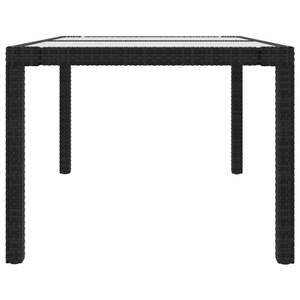Table de jardin Noir - Métal - Polyrotin - 90 x 75 x 150 cm