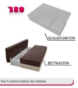 Sofa mit Schlafunktion BERGOLLO Grau