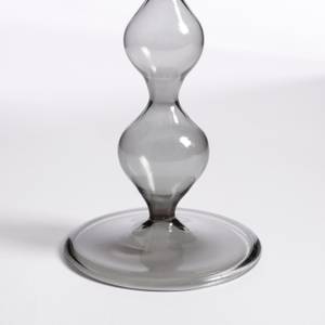Kerzenhalter Trent Grau - Glas - 9 x 33 x 9 cm