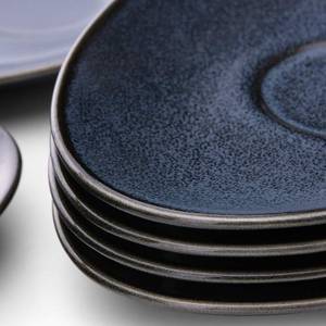 Espresso-Set TIME BLACK (12er-Set) Blau - Porzellan