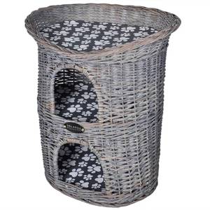 Katzenbett 170223 Grau - Rattan - Holzart/Dekor - 42 x 62 x 58 cm