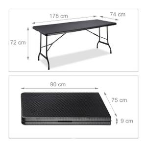 Table de jardin pliable BASTIAN Noir