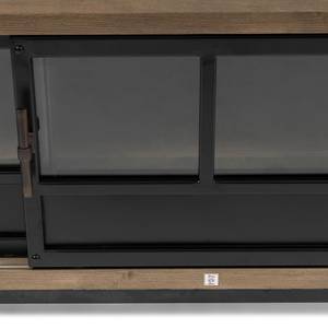 TV-Möbel Hoxton XL Schwarz - Massivholz - 190 x 65 x 42 cm