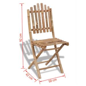 Ensemble de mobilier de jardin Marron - Bois massif - 80 x 70 x 80 cm