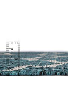 Tapis d'extérieur Tulum Turquoise - Matière plastique - Textile - 122 x 122 cm