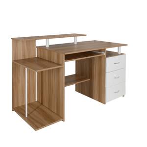 Schreibtisch WORKSPACE ST Braun - Holz teilmassiv - 137 x 89 x 60 cm