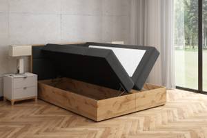 Boxspringbett LOLLY1 Schwarz - Breite: 200 cm - H4